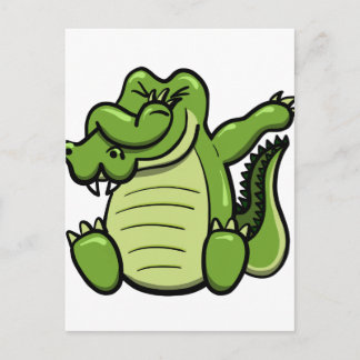 Dabbing Animals Alligator Postkarte