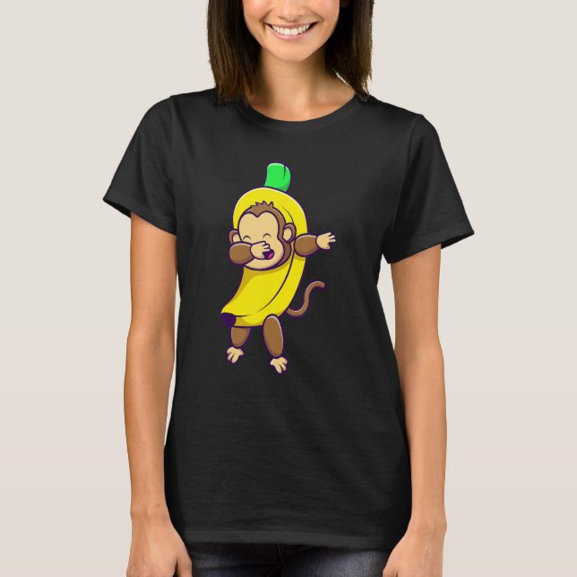 Dabbing Ape - Monkey in banana costume T-Shirt (Vorderseite)