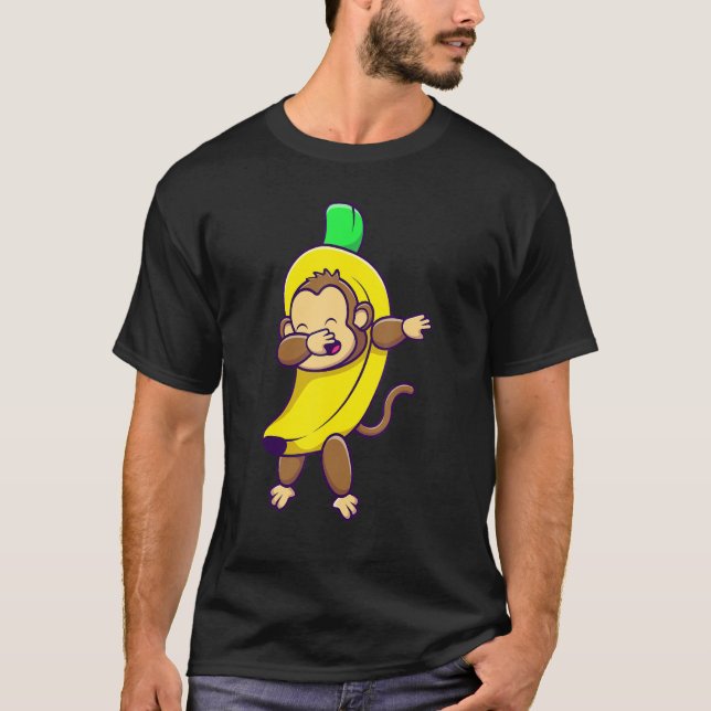 Dabbing Ape - Monkey in banana costume T-Shirt (Vorderseite)