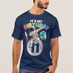 Dabbing Astronaut 11. Geburtstag Junge Mädchen 11  T-Shirt
