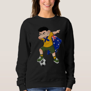 Dabbing Australia BoAustralia Football Flag Kids Sweatshirt