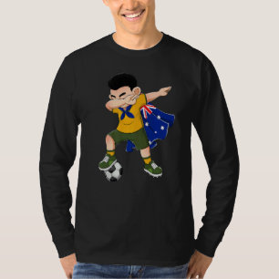 Dabbing Australia BoAustralia Football Flag Kids T-Shirt