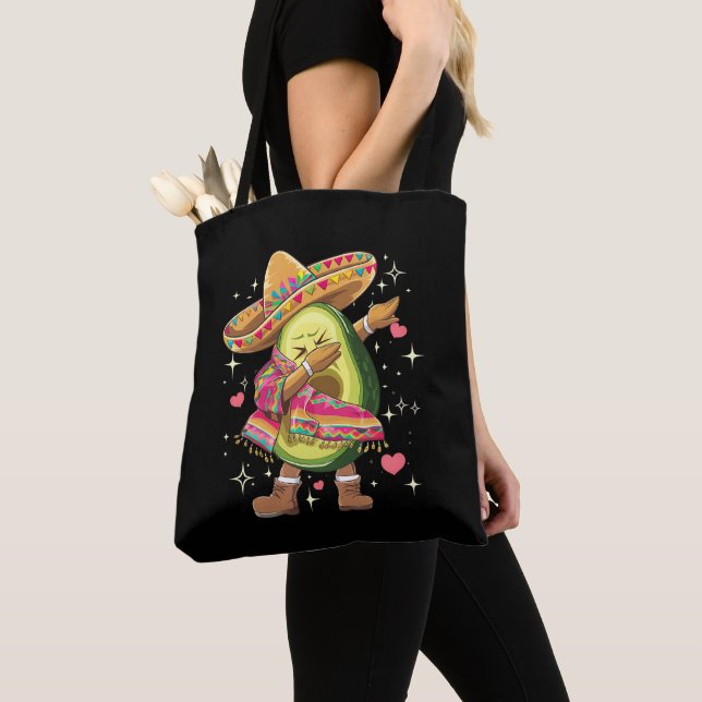 Dabbing Avocado Cinco De Mayo Funny Mexican Poncho (Von Nahem)