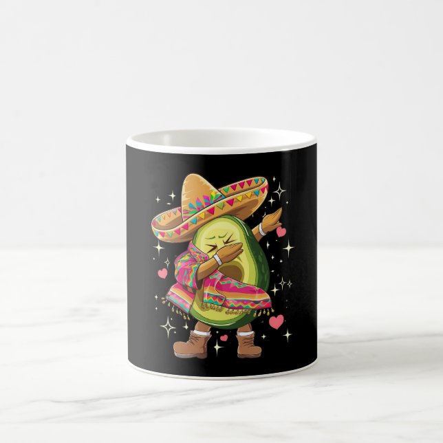 Dabbing Avocado Cinco De Mayo Funny Mexican Poncho Kaffeetasse (Mittel)