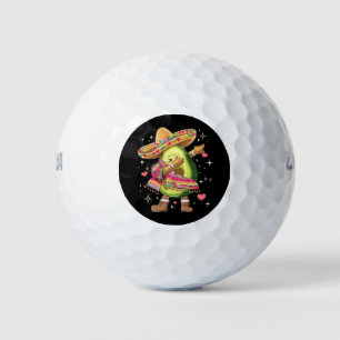Dabbing Avocado Cinco De Mayo Lustiger Mexikanisch Golfball