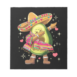 Dabbing Avocado Cinco De Mayo Lustiger Mexikanisch Notizblock