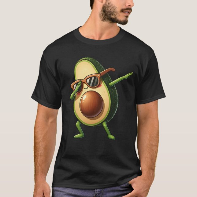 Dabbing Avocado Funny Vegan Vegetarian Food Lover T-Shirt (Vorderseite)