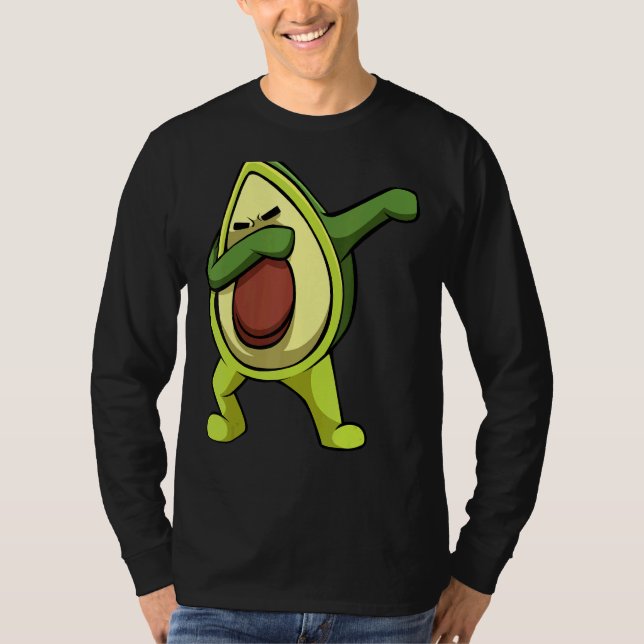 Dabbing Avocado Vegan Food Feinschmecker Lüfter Pf T-Shirt (Vorderseite)