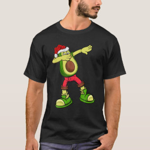 Dabbing Avocado Xmas Funny Weihnachtsmannmütze Avo T-Shirt