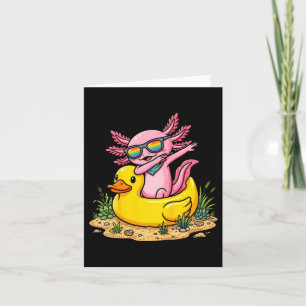 Dabbing Axolotl Gummiente Funny Sommerurlaub Karte