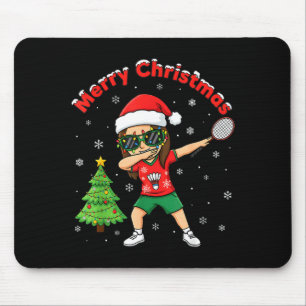 Dabbing Badminton Mädchen Santa Claus Weihnachten  Mousepad