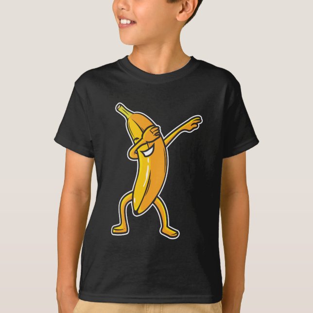 Dabbing Banana Dab Funny Frucht T-Shirt (Vorderseite)