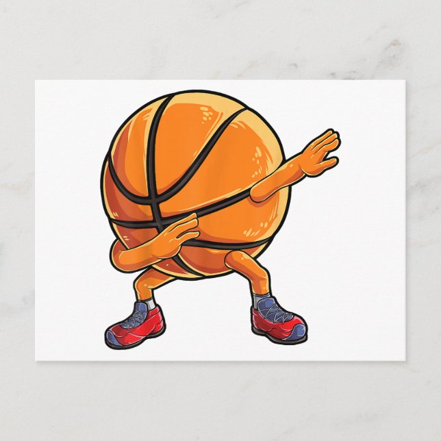 Dabbing Basketball Ball Funny Boys Männer Frauen S Postkarte (Vorderseite)