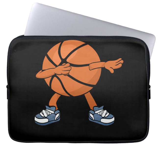 Dabbing Basketball Ball Laptopschutzhülle (Vorderseite)