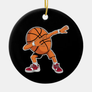 Dabbing Basketball Ball Lustiger Sportler  Keramik Ornament