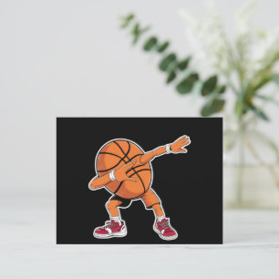 Dabbing Basketball Ball Lustiger Sportler  Postkarte