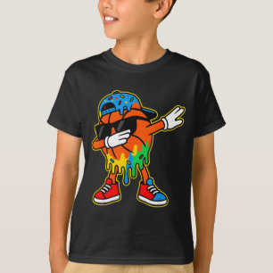 Dabbing Basketball Eiscreme Tropf Jungen Basketbal T-Shirt