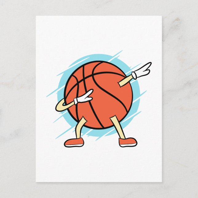Dabbing Basketball Postkarte (Vorderseite)