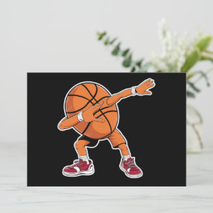 Dabbing Basketballball lustiger Sportler  Einladung