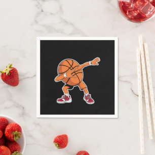Dabbing Basketballball Lustiger Sportler  Serviette