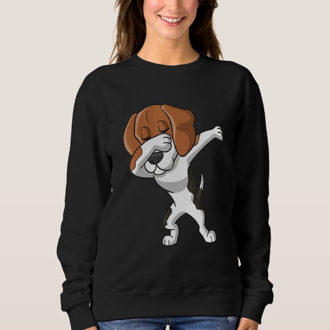 Dabbing Beagle Dog Dab Dance Sweatshirt (Vorderseite)