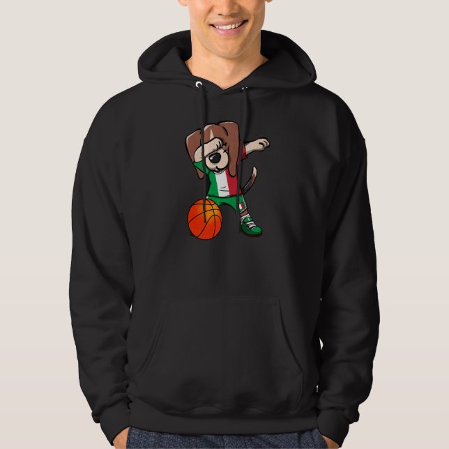 Dabbing Beagle Dog Italien Jersey Italienischer Ba Hoodie (Vorderseite)