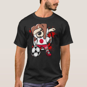 Dabbing Beagle Dog Japan Soccer Fans Jersey Footba T-Shirt