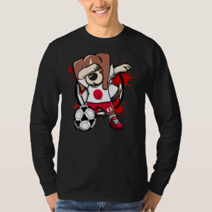 Dabbing Beagle Dog Japan Soccer Fans Jersey Footba T-Shirt