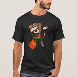 Dabbing Beagle Dog Kenya Jersey Kenyan Basketball T-Shirt