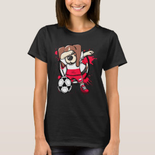 Dabbing Beagle Dog Poland Soccer Fans Jersey Footb T-Shirt