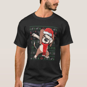 Dabbing Beagle Ugly Christmas Sweater Funny Party T-Shirt