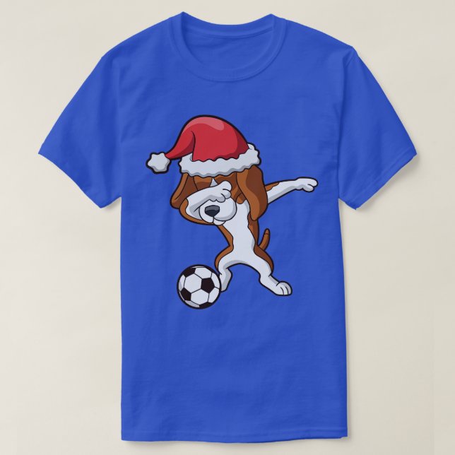 Dabbing Beagle Weihnachten T-Shirt (Design vorne)