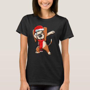 Dabbing Beagle Weihnachts Kostüm Party Niedlichen T-Shirt