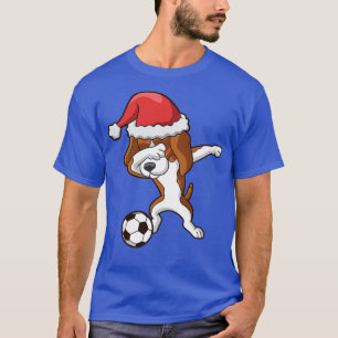 Dabbing Beagle Weihnachtsmann Weihnachten T-Shirt