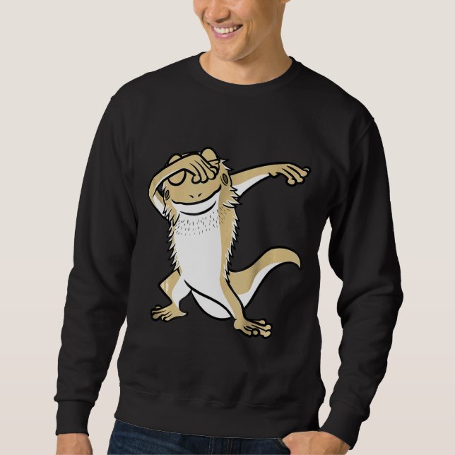 Dabbing Bearded Dragon Dab Dance Animal Sweatshirt (Vorderseite)