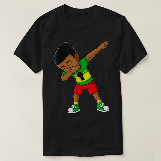 Dabbing Black King Juneteenth Brown Skin Boys Kind T-Shirt (Design vorne)