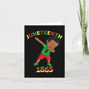 Dabbing Black King Juneteenth Melanin Brown Skin B Karte