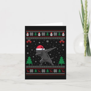 Dabbing Black Labrador Weihnachtsmannmütze Boys Gi Karte
