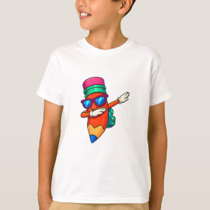 Dabbing Bleistift Stift Jungen Mädchen Jugend Kind T-Shirt