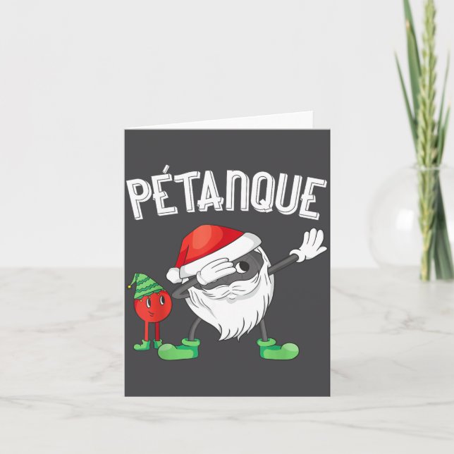 Dabbing Boules Ball Dab Christmas Cap Bouler Boule Karte (Vorderseite)