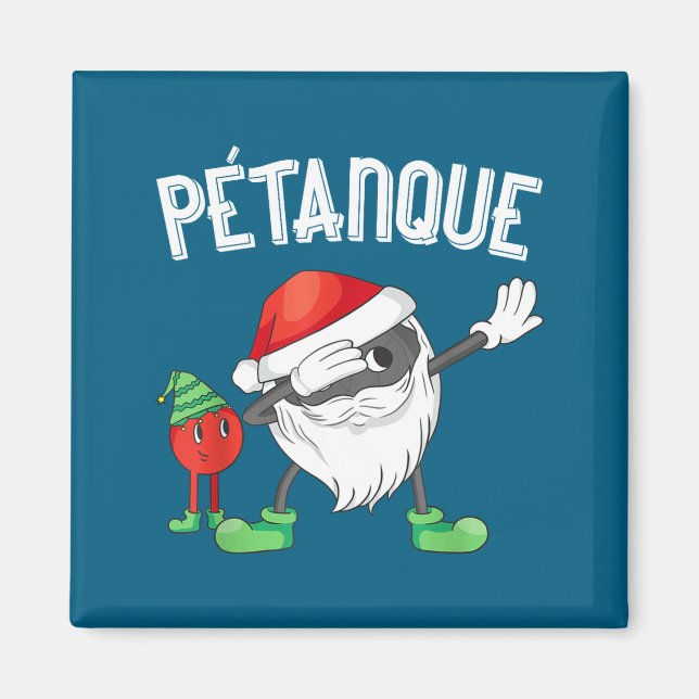 Dabbing Boules Ball Dab Christmas Cap Bouler Boule Magnet (Vorne)