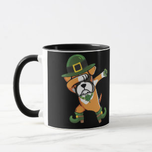Dabbing Boxer St Patricks Day Boys Leprechaun Dog Tasse