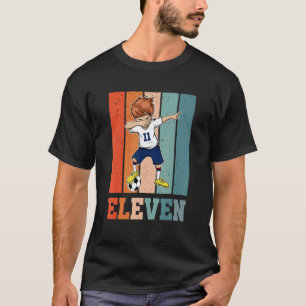Dabbing Boy 11 Jahre Old Soccer Player Vintag 11. T-Shirt