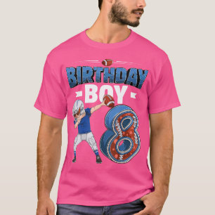 Dabbing Boy 8 Year Old American Football 8. Geburt T-Shirt
