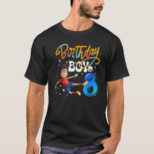 Dabbing Boy 8 Year Old Soccer Player 8. Geburtstag T-Shirt