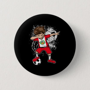 Dabbing Boy Peru Fußballtrikot Peruanischer Fuß Button