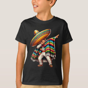 Dabbing Boys Mexican Poncho Cinco De Mayo T-Shirt