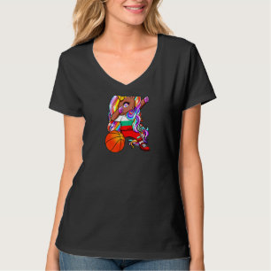 Dabbing Braune Haut Einhorn Bulgarien Basketball T T-Shirt
