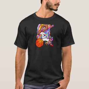 Dabbing Braune Haut Einhorn Südkorea Basketball T-Shirt