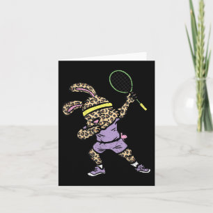 Dabbing Bunny Badminton Player Ostersportkaninchen Karte